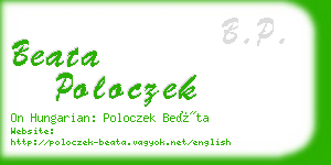 beata poloczek business card